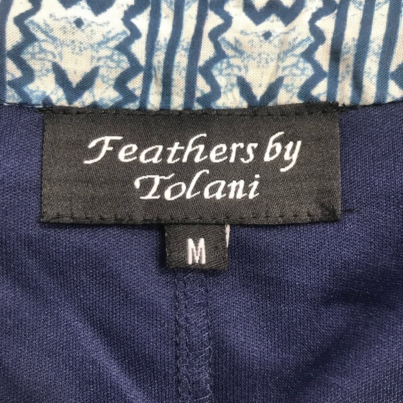 Feathers by Tolani Blue White Long Skirt size M Anthropologie - Picture 3 of 5